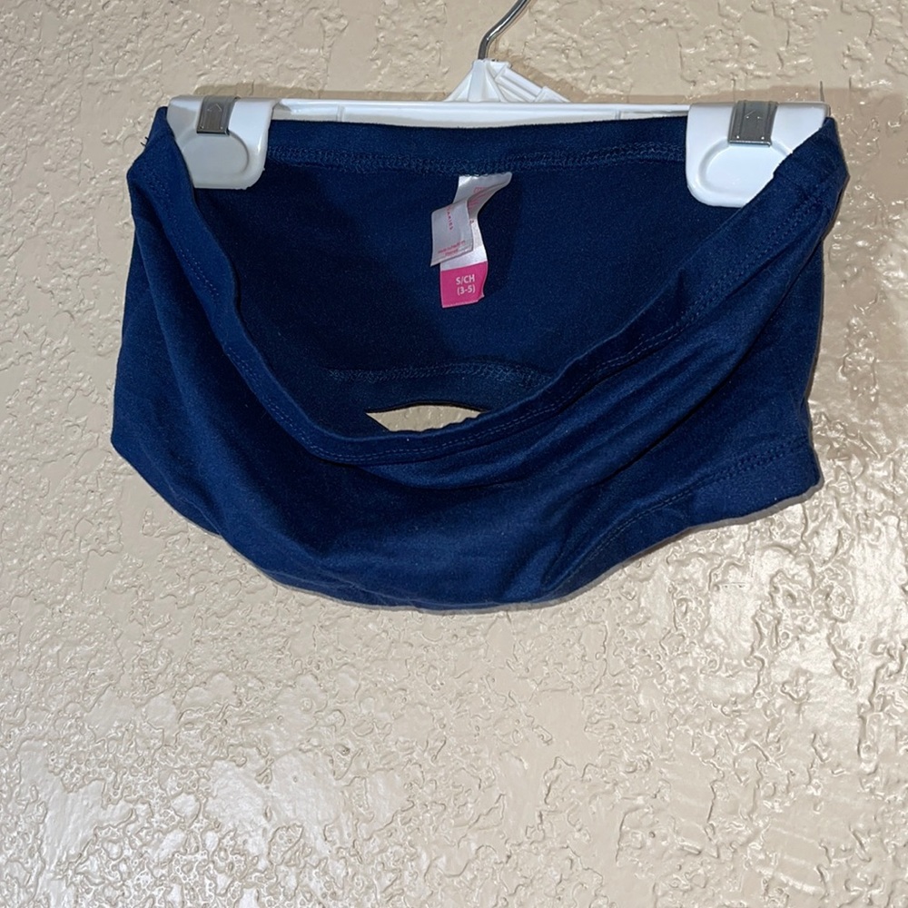 Womens Juniors navy blue bandeau or tube top no padding size small 3-5